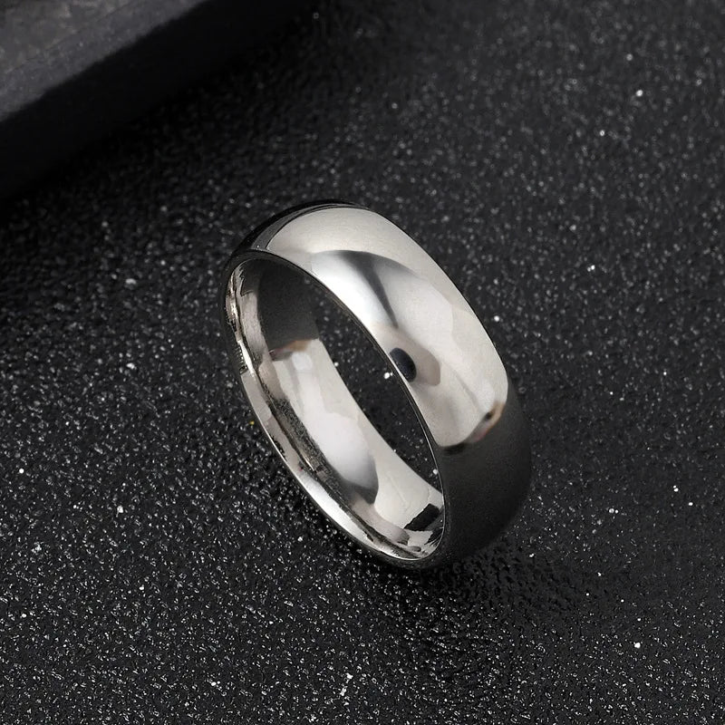 Stainless Steel Black Rings