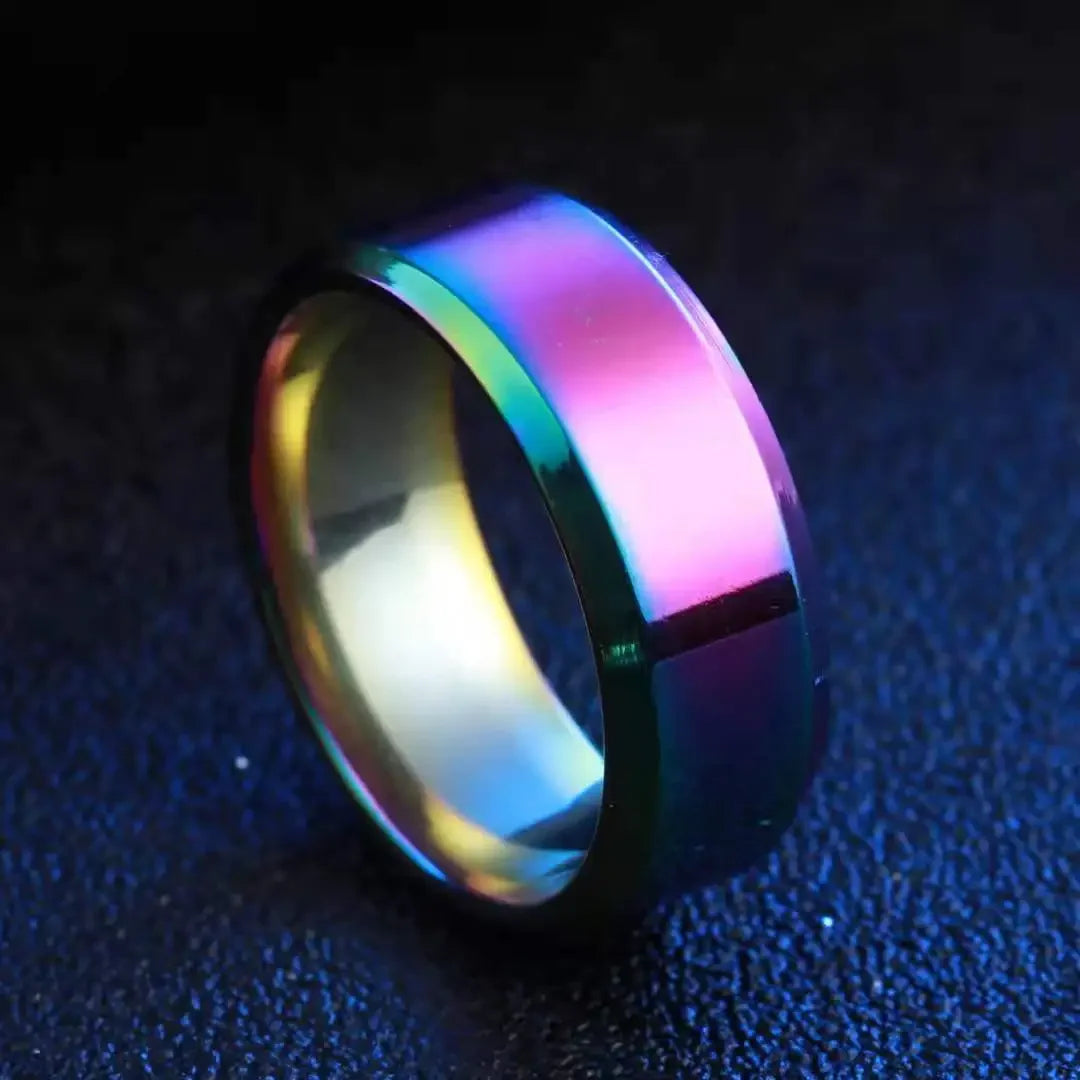 Stainless Steel Black Rings