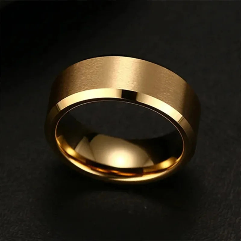 Stainless Steel Black Rings