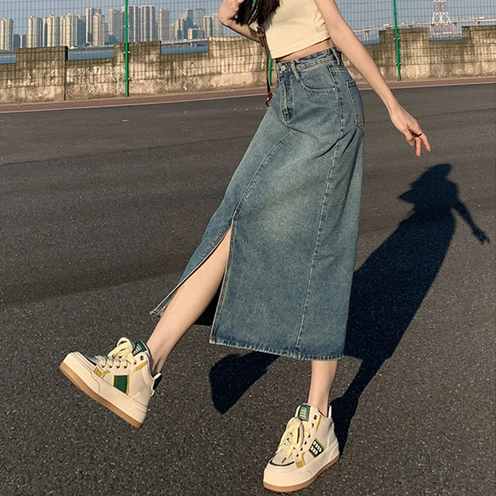 High-waist Jeans Skirt