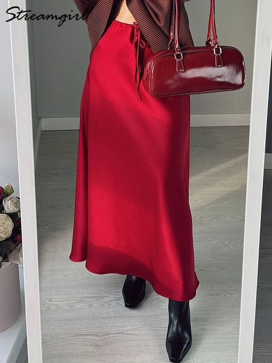 Long Satin Skirts