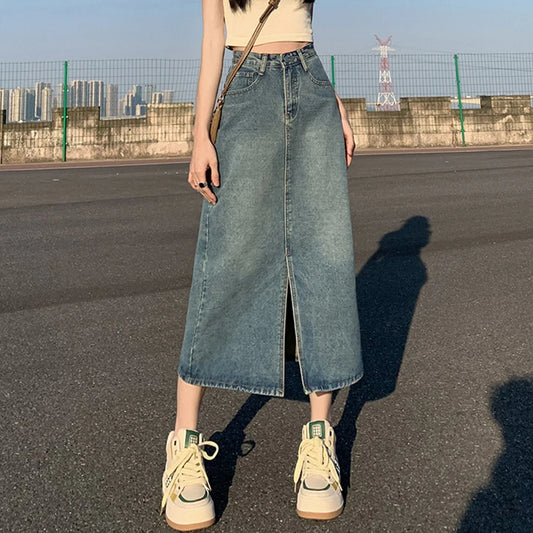 High-waist Jeans Skirt